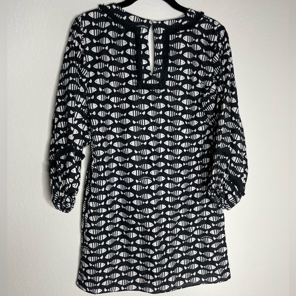 Tuckernuck Piscis Catalans Black White Fish Print Coverup Beach Dress XS - Picture 8 of 8